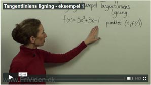6 Tangentliniens ligning - 1. eksempel
