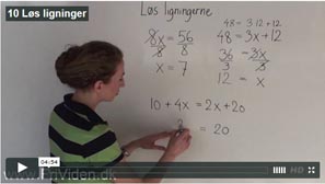 10 Løs ligninger 