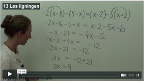 13 Løs ligningen 