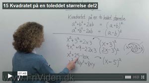 15 Kvadratet på en toleddet størrelse del2 