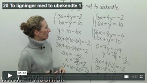 20 To ligninger med to ubekendte